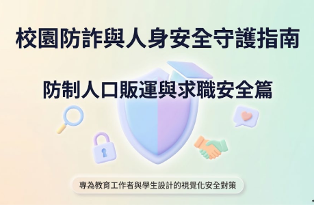 校園安全宣導-防治人口販運與求職安全懶人包